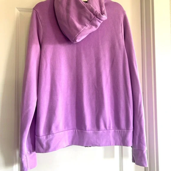 Aviator Nation 5 Stripe Zip Hoodie Neon Purple/Pink - Picture 3 of 3